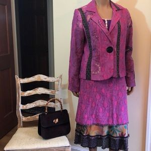 Canvas Backs Boutique Multi fabric jacket 8